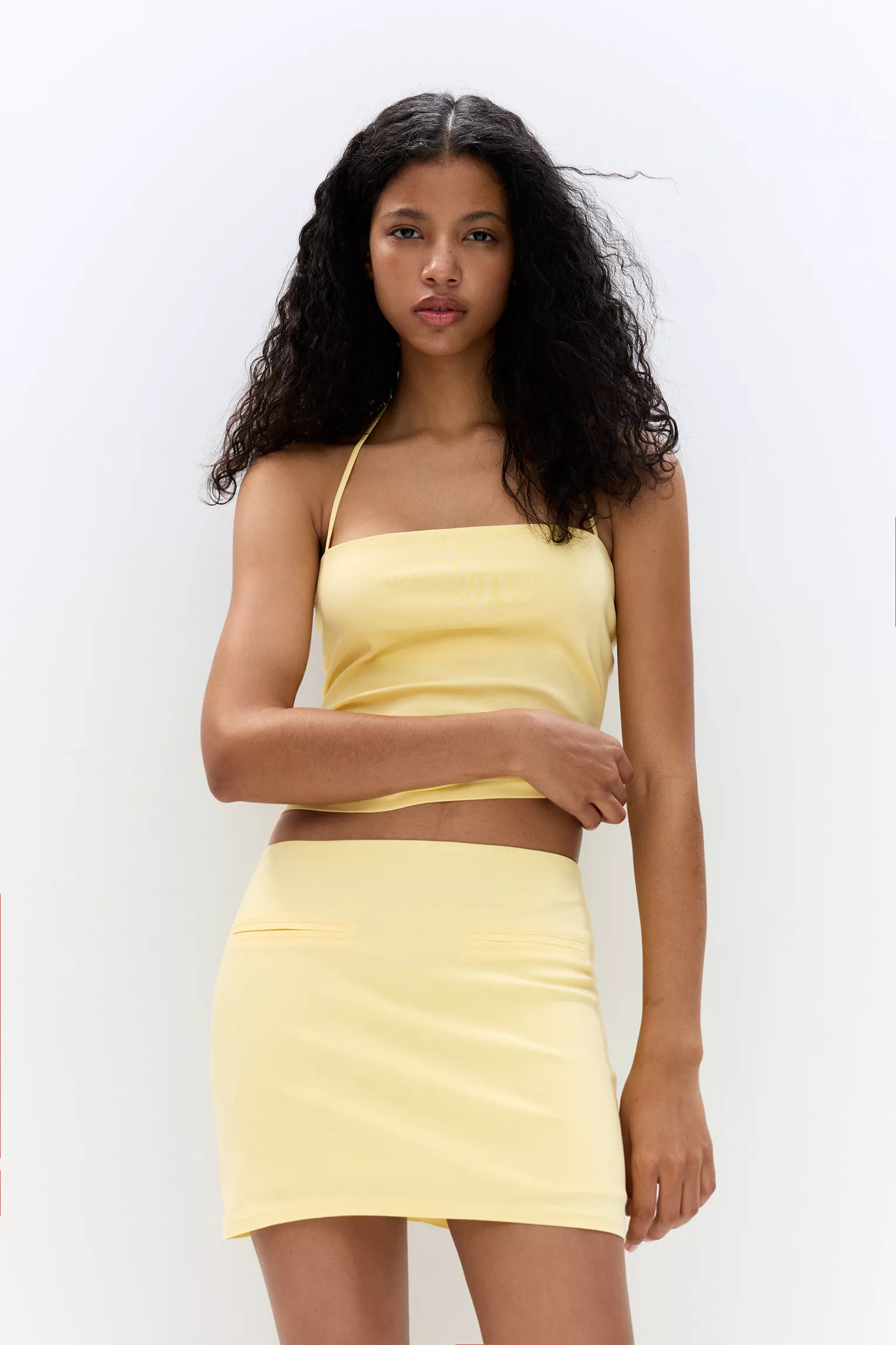 Mini skirt with pockets